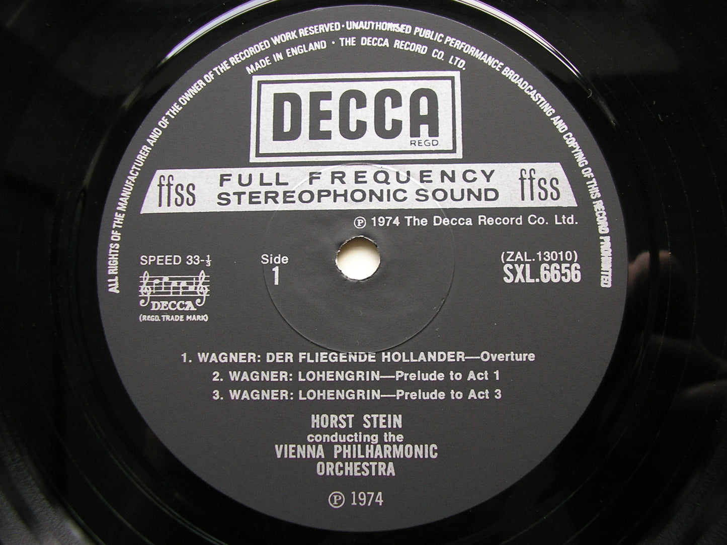 WAGNER: OVERTURE / PRELUDES STEIN / VIENNA PHILHARMONIC SXL 6656