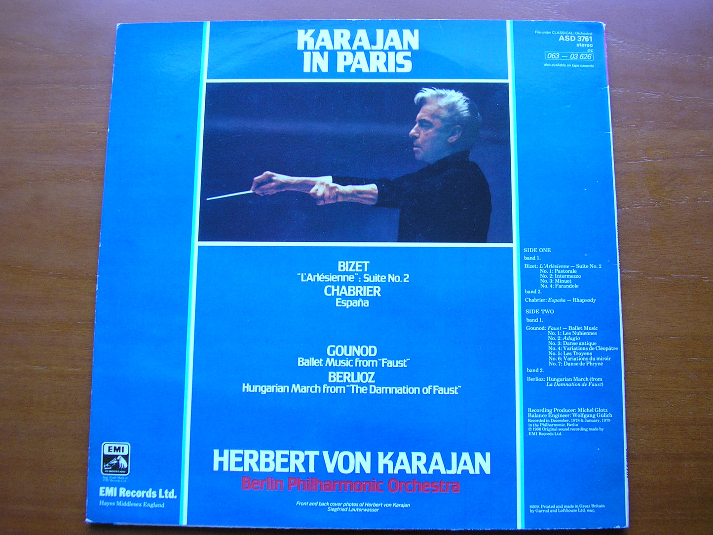 KARAJAN IN PARIS: GOUNOD / CHABRIER / BIZET / BERLIOZ KARAJAN / BERLIN PHILHARMONIC ASD 3761