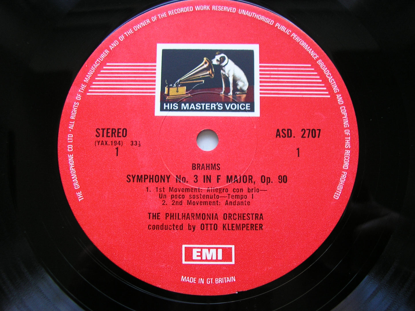 BRAHMS: THE FOUR SYMPHONIES / TWO OVERTURES KLEMPERER / PHILHARMONIA ASD 2705 / 2706 / 2707 /2708