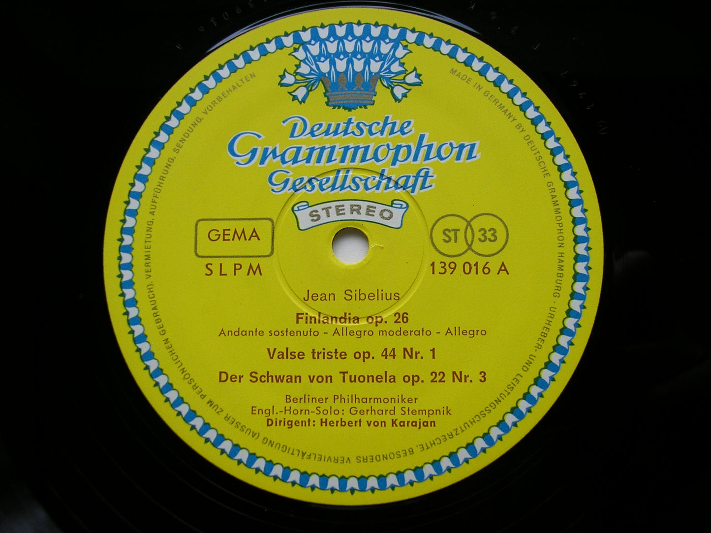 SIBELIUS: FINLANDIA / VALSE TRISTE / TAPIOLA / THE SWAN KARAJAN / BERLIN PHILHARMONIC 139 016