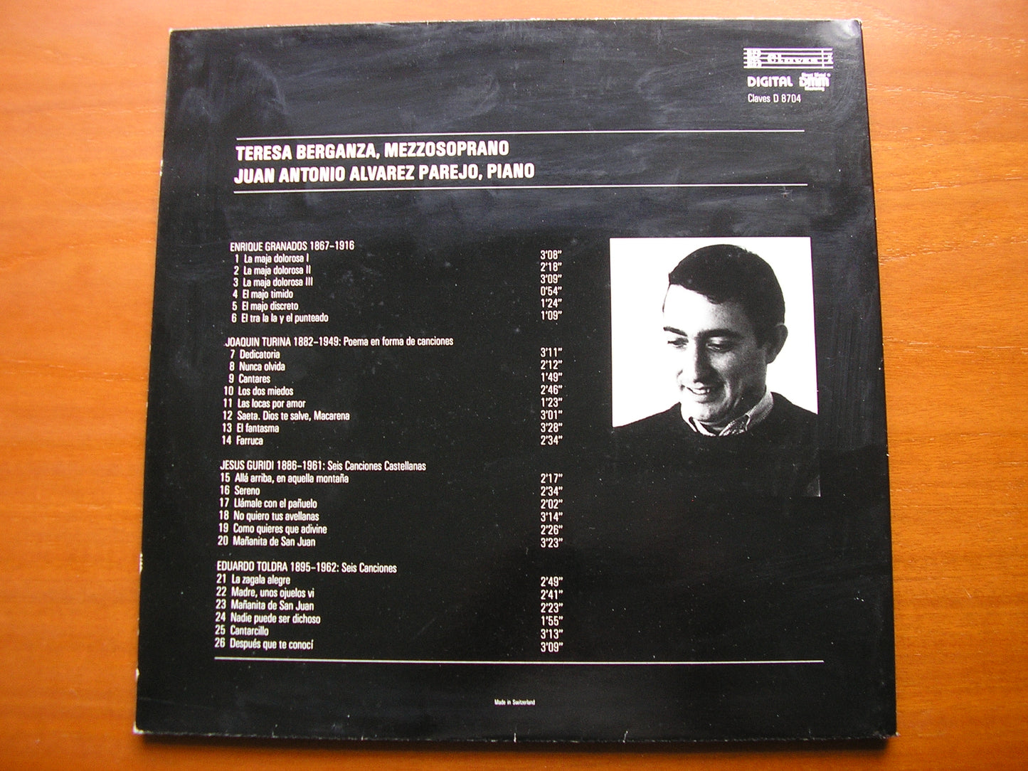 TERESA BERGANZA SINGS SPANISH SONGS: GRANADOS / TURINA / GURIDI / TOLDRA BERGANZA / PAREJO D 8704