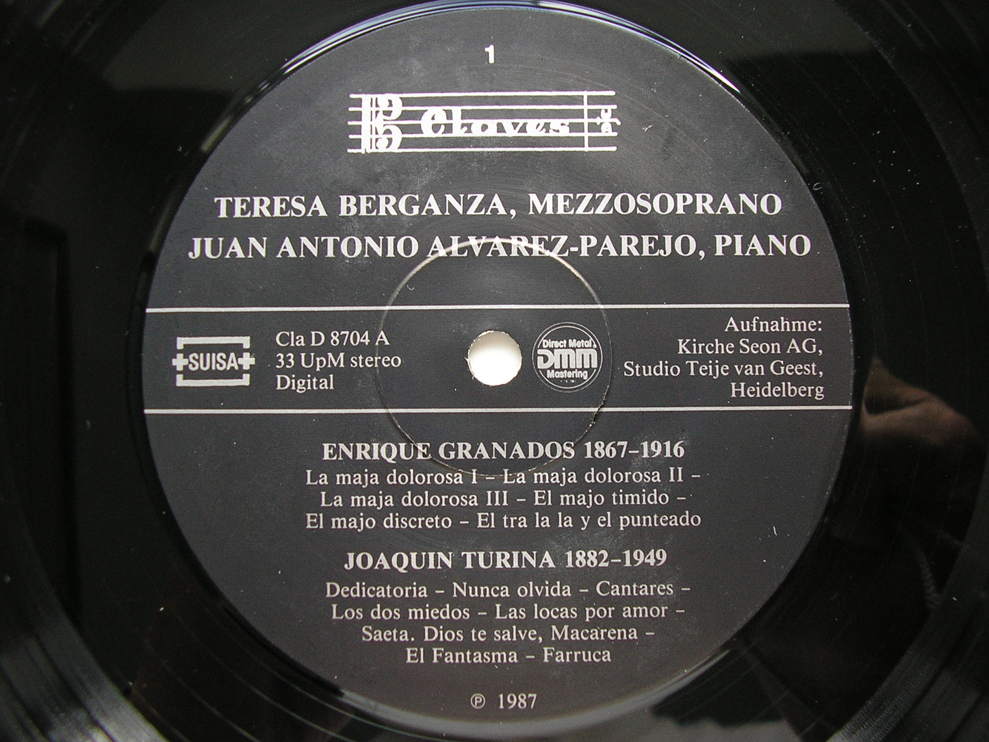 TERESA BERGANZA SINGS SPANISH SONGS: GRANADOS / TURINA / GURIDI / TOLDRA BERGANZA / PAREJO D 8704