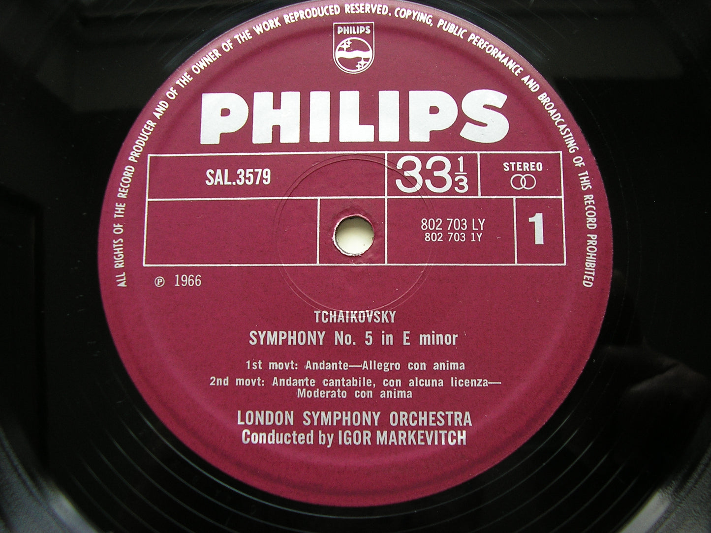 TCHAIKOVSKY: THE SYMPHONIES MARKEVITCH / LONDON SYMPHONY ORCHESTRA 7 LP