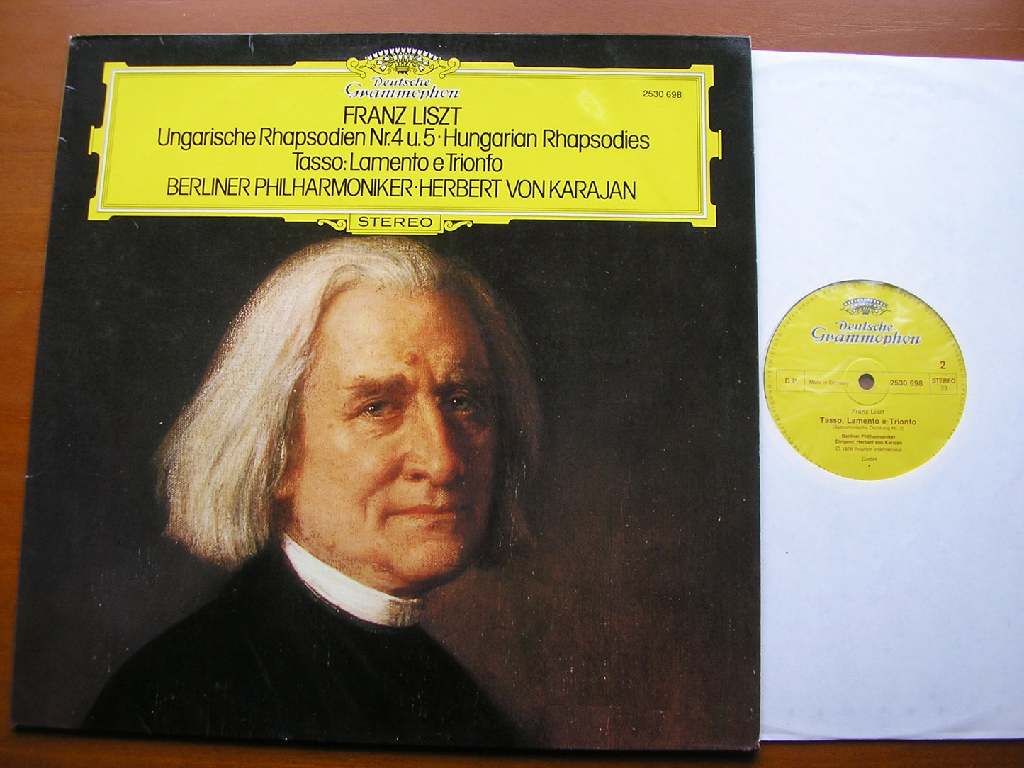 LISZT: HUNGARIAN RHAPSODIES Nos. 4 & 5 / TASSO KARAJAN / BERLIN PHILHARMONIC 2530 698