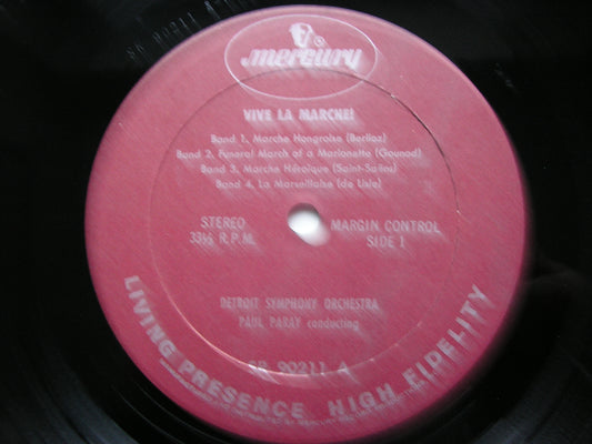 VIVE LA MARCHE: BERLIOZ / CHABRIER / MEYERBEER / SAINT-SAENS     PARAY / DETROIT SYMPHONY    SR 90211