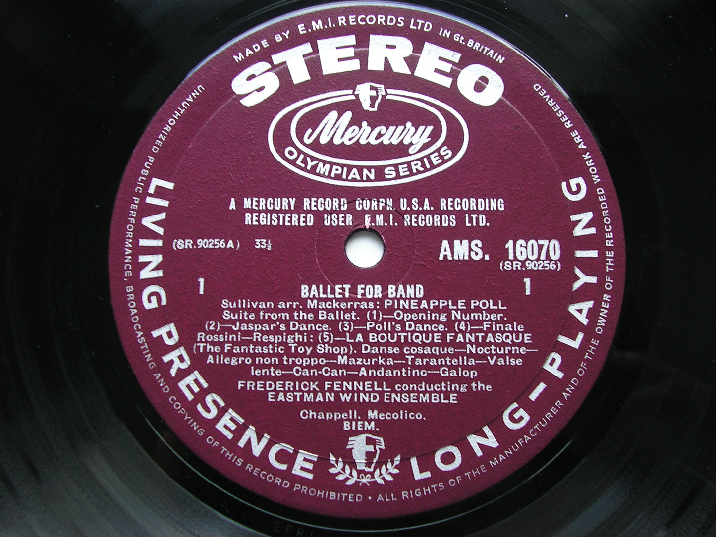 BALLET FOR BAND: SULLIVAN / GOUNOD / ROSSINI FENNELL / EASTMAN WIND ENSEMBLE AMS 16070