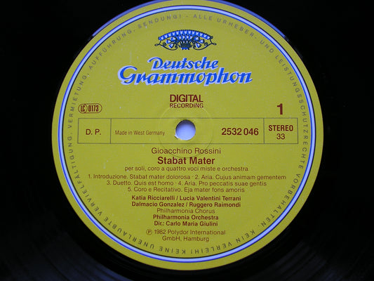 ROSSINI: STABAT MATER SOLOISTS / PHILHARMONIA ORCHESTRA / GIULINI 2532 046