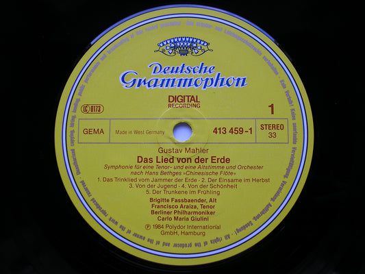 MAHLER: DAS LIED VON DER ERDE    FASSBAENDER / ARAIZA / BERLIN PHILHARMONIC / GIULINI     413 459