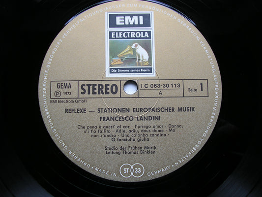 LANDINI: SONGS    VON RAMM / LEVITT / STUDIO OF EARLY MUSIC / THOMAS BINKLEY    063 30 113