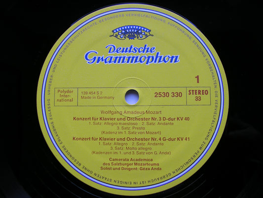 MOZART: PIANO CONCERTOS Nos. 3 / 4 / 5      GEZA ANDA / CAMERATA ACADEMICA DES SALZBURGER MOZARTEUMS    2530 330