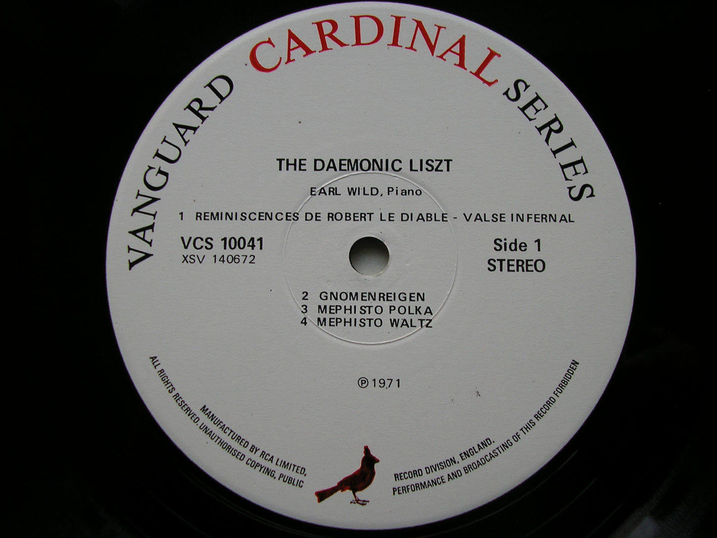 THE DAEMONIC LISZT: REMINISCENCES OF MEYERBEER & MOZART / MEPHISTO WALTZ & POLKA / GNOMENREIGEN      EARL WILD     VCS 10041