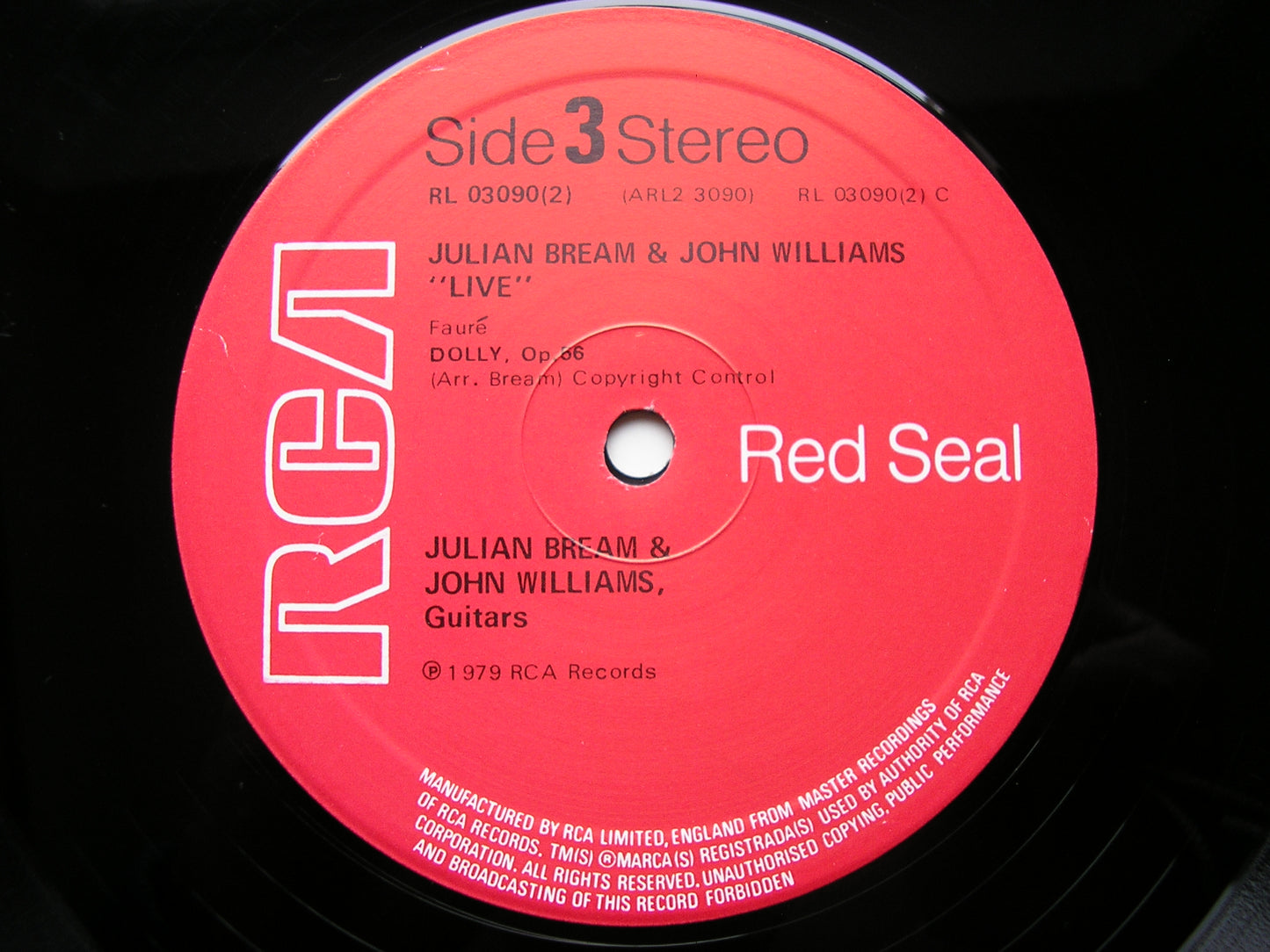 JULIAN BREAM & JOHN WILLIAMS 'LIVE'  - from 1978 Concerts in Boston & New York  2 LP     RL03090