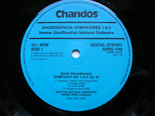 SHOSTAKOVICH: SYMPHONIES Nos. 1 & 6      JARVI / SCOTTISH NATIONAL ORCHESTRA   ABRD 1148