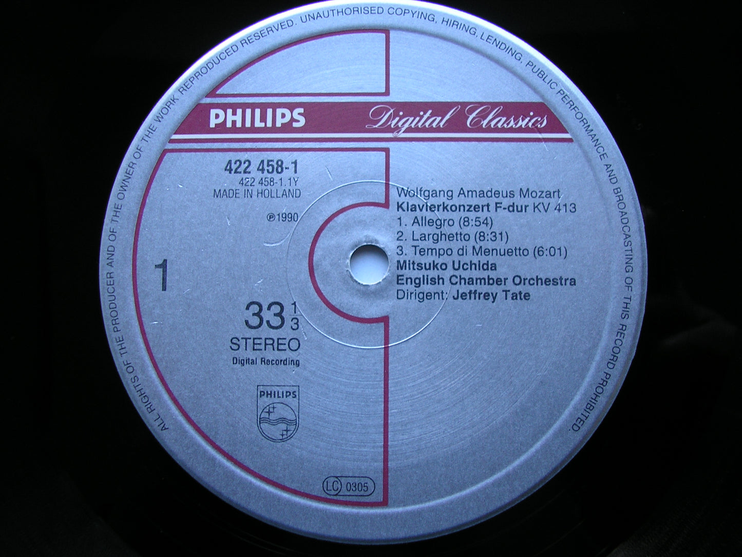 MOZART: PIANO CONCERTOS Nos. 11 & 12       UCHIDA / ENGLISH CHAMBER ORCHESTRA / JEFFREY TATE     422 458