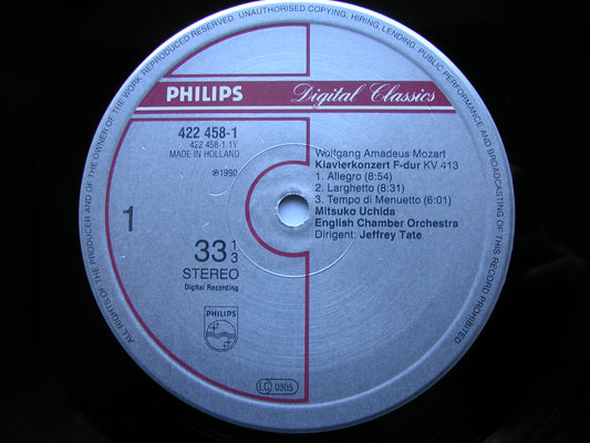MOZART: PIANO CONCERTOS Nos. 11 & 12       UCHIDA / ENGLISH CHAMBER ORCHESTRA / JEFFREY TATE     422 458