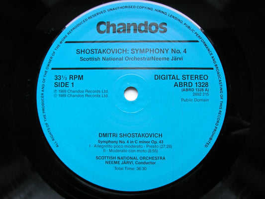 SHOSTAKOVICH: SYMPHONY No. 4      NEEME JARVI / SCOTTISH NATIONAL ORCHESTRA     ABRD 1328
