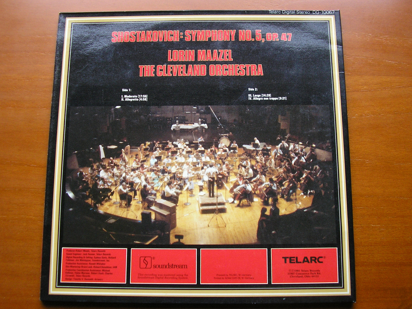 SHOSTAKOVICH: SYMPHONY No. 5 LORIN MAAZEL / CLEVELAND ORCHESTRA DG-100067