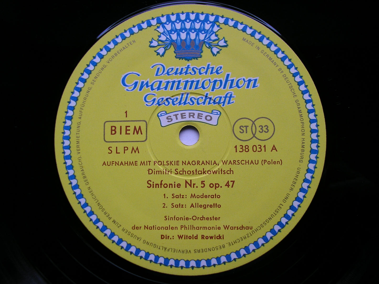 SHOSTAKOVICH: SYMPHONY No. 5 ROWICKI / WARSAW SYMPHONY ORCHESTRA 138 031