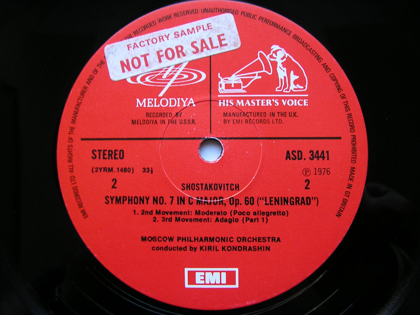 SHOSTAKOVICH: SYMPHONY No. 7 'Leningrad' KONDRASHIN / MOSCOW PHILHARMONIC SLS 5109