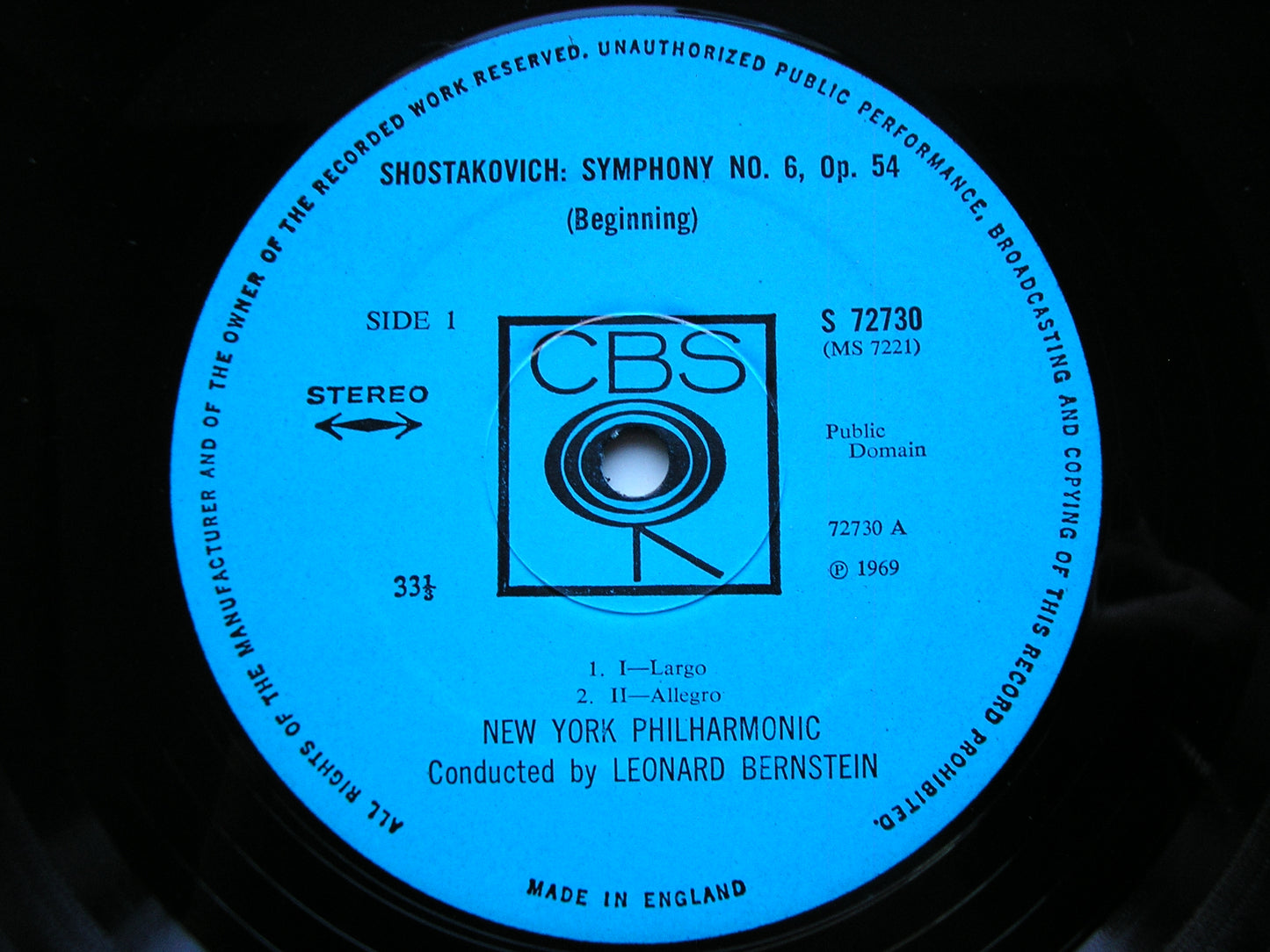 SHOSTAKOVICH: SYMPHONY No. 6 / PROKOFIEV: SCYTHIAN SUITE     BERNSTEIN / NEW YORK PHILHARMONIC    72730
