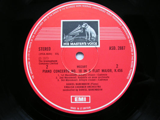MOZART: PIANO CONCERTOS Nos. 18 & 24     BARENBOIM / ENGLISH CHAMBER ORCHESTRA     ASD 2887