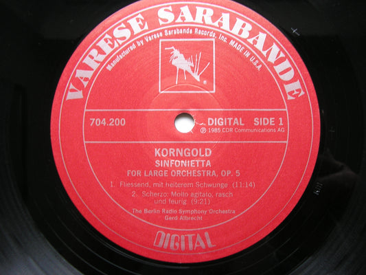 KORNGOLD: SINFONIETTA Op. 5       ALBRECHT / BERLIN RADIO SYMPHONY    704 200