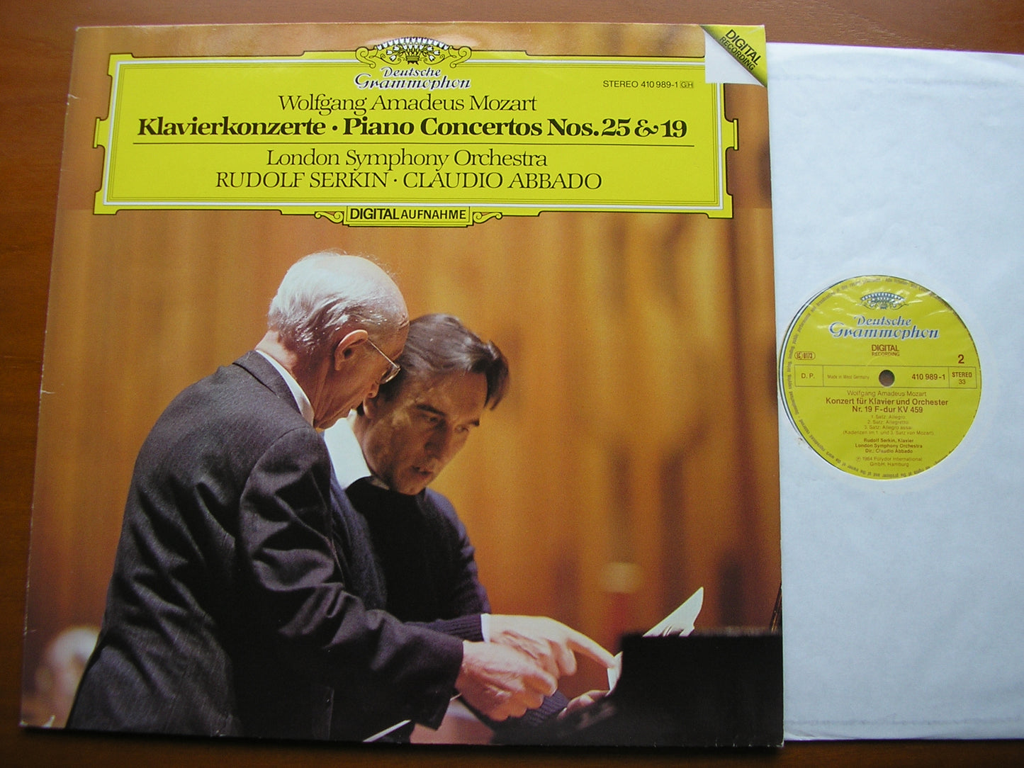 MOZART: PIANO CONCERTOS Nos. 19 & 25 SERKIN / LONDON SYMPHONY / ABBADO 410 989
