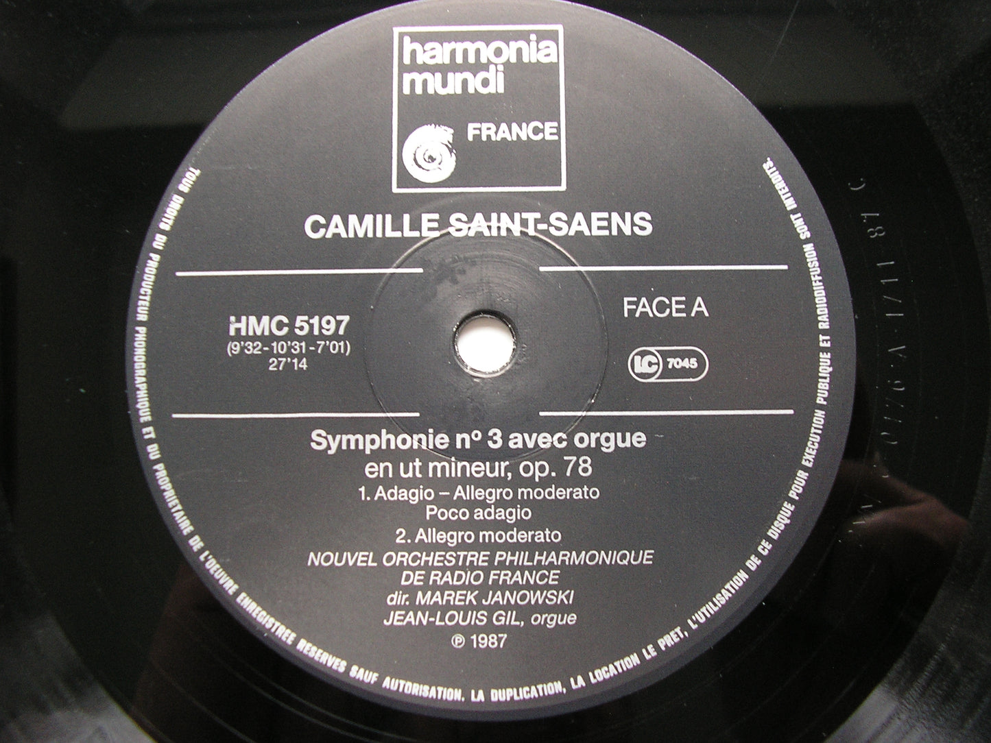 SAINT-SAENS: SYMPHONY No. 3 / LA JEUNESSE D'HERCULE JANOWSKI / NEW FRENCH RADIO ORCHESTRA HMC 5197