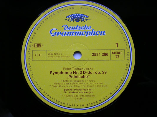 TCHAIKOVSKY: SYMPHONY No. 3 'Polish'       KARAJAN / BERLIN PHILHARMONIC    2531 286