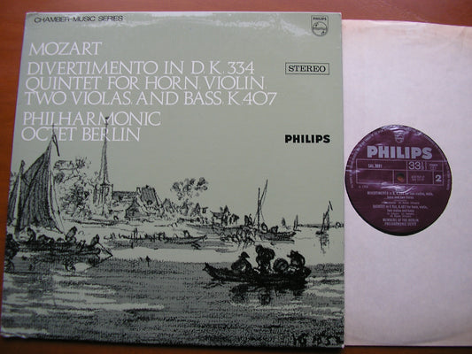 MOZART: DIVERTIMENTO K334 / QUINTET K407    BERLIN PHILHARMONIC OCTET     SAL 3691