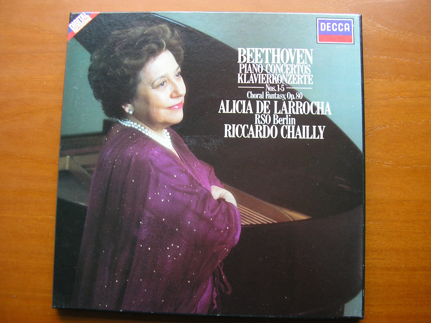 BEETHOVEN: THE PIANO CONCERTOS / CHORAL FANTASIA DE LARROCHA / BERLIN RADIO SYMPHONY / CHAILLY 3LP 414 391