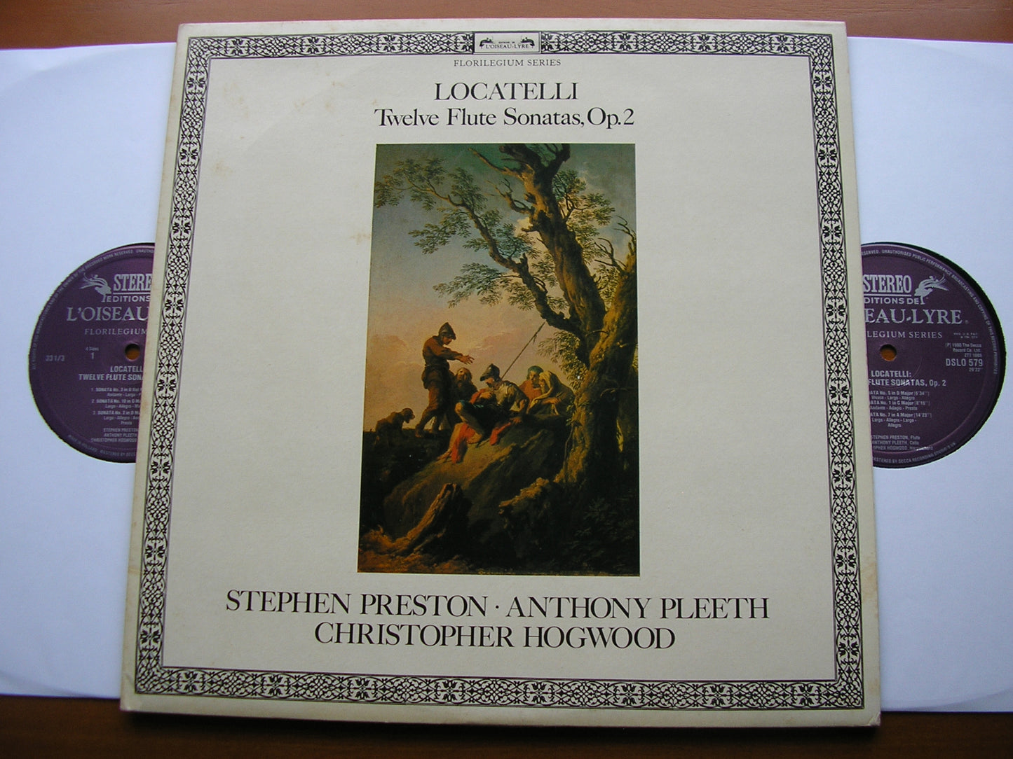 LOCATELLI: TWELVE FLUTE SONATAS Op. 2       PRESTON / PLEETH / HOGWOOD     2 LP       DSLO 578 / 9