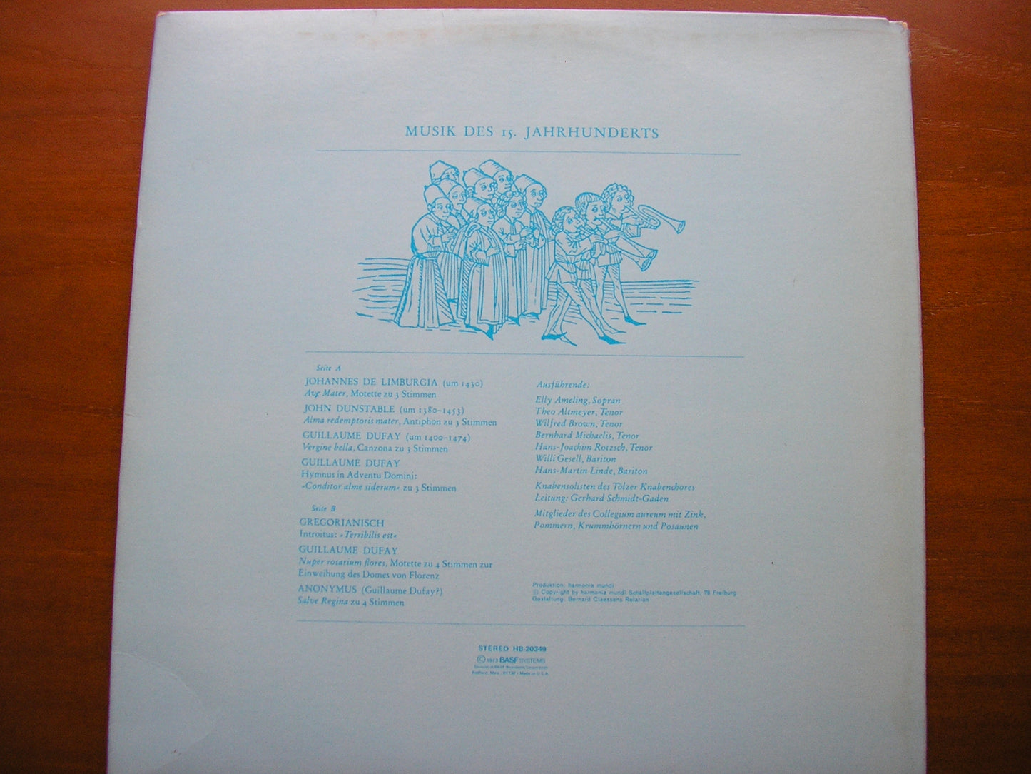 DUFAY / DUNSTABLE / JOHANNES DE LIMBURGIA: CHORAL WORKS     SOLOISTS / COLLEGIUM AUREUM / LINDE     HB 20349