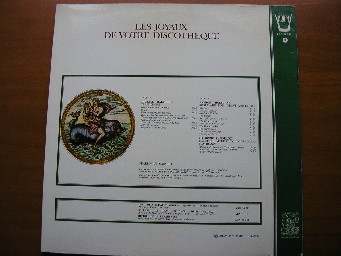 17th CENTURY DANCE MUSIC FROM EUROPE PRAETORIUS CONSORT ARN 38 316