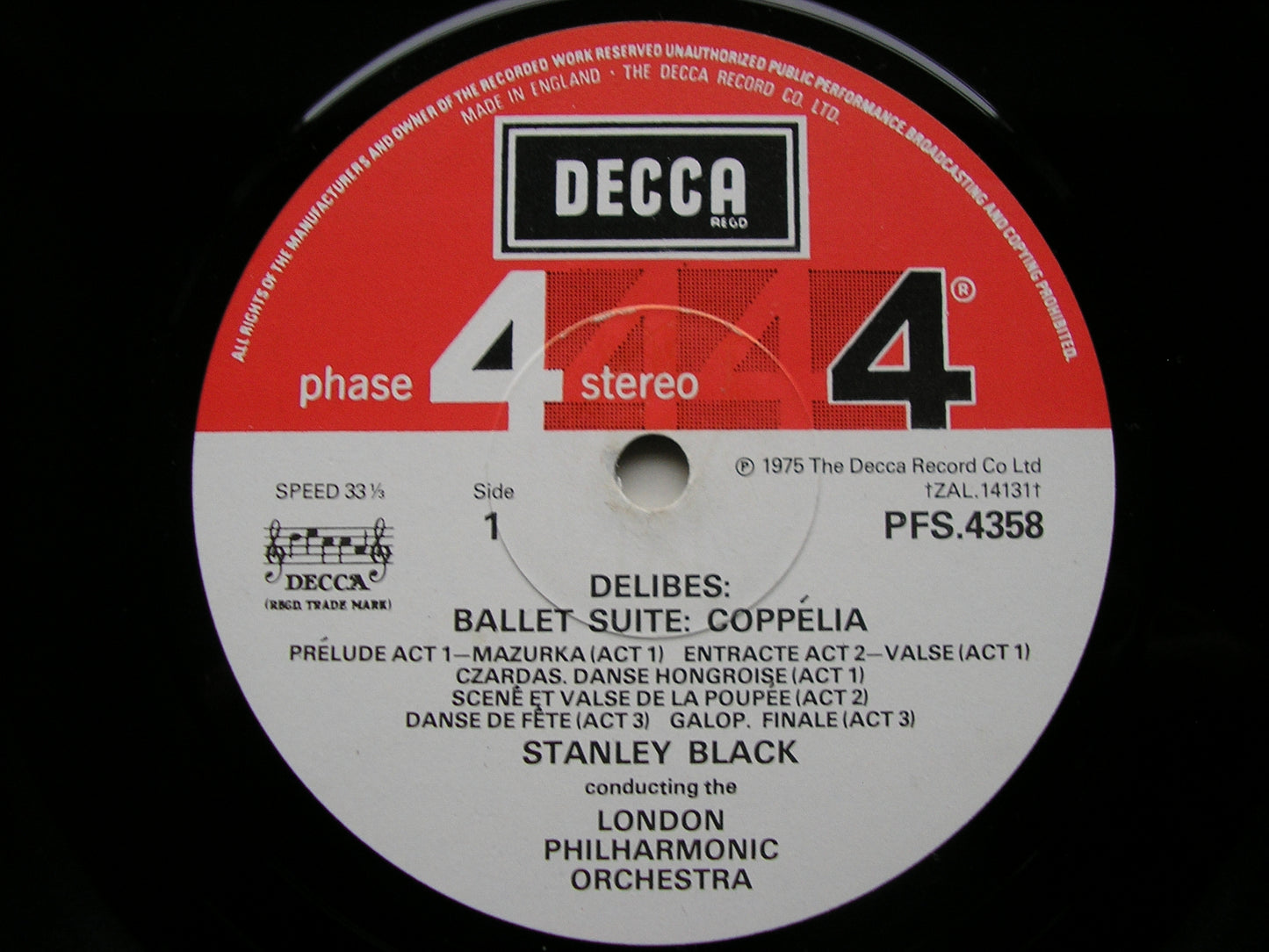 DELIBES: COPPELIA Suite / SYLVIA Suite      LONDON PHILHARMONIC ORCHESTRA / BLACK    PFS 4358