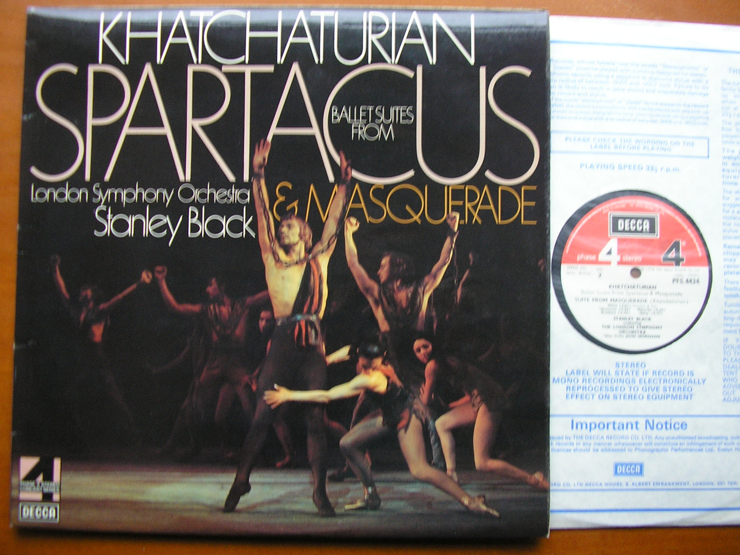 KHACHATURIAN: SPARTACUS / MASQUERADE ballet suites     LONDON SYMPHONY / BLACK     PFS 4434