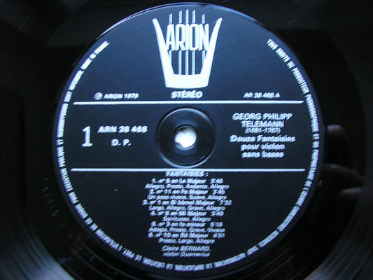 TELEMANN: TWELVE FANTASIAS FOR SOLO VIOLIN      CLAIRE BERNARD      ARN 38468