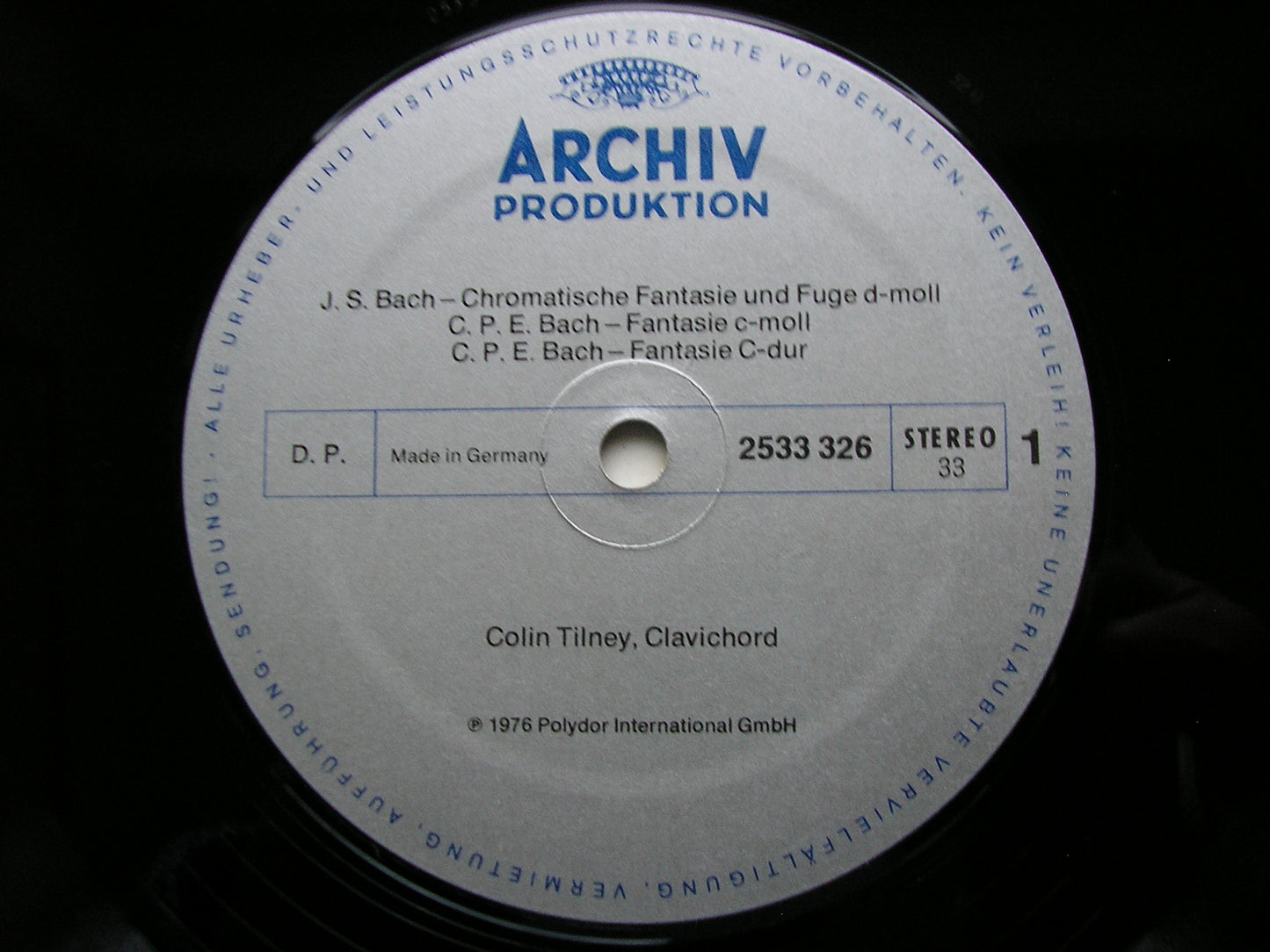 FANTASIEN: BACH JS / BACH CPE / BACH WF / MOZART  -    FANTASIES FOR HARPSICHORD       COLIN TILNEY    2533 326