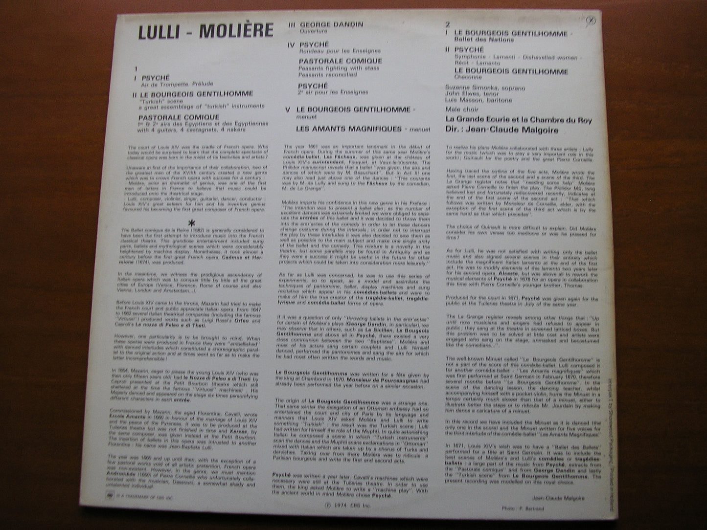 LULLY: MUSIC FOR THE PLAYS OF MOLIERE     MALGOIRE / LA GRANDE ECURIE ET LA CHAMBRE DU ROI     76184