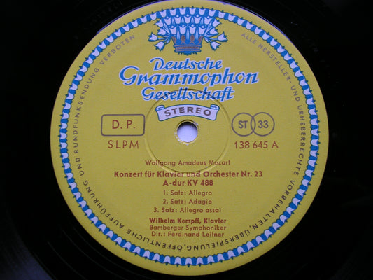 MOZART: PIANO CONCERTOS Nos. 23 & 24      KEMPFF / BAMBERG SYMPHONY / LEITNER     138 645