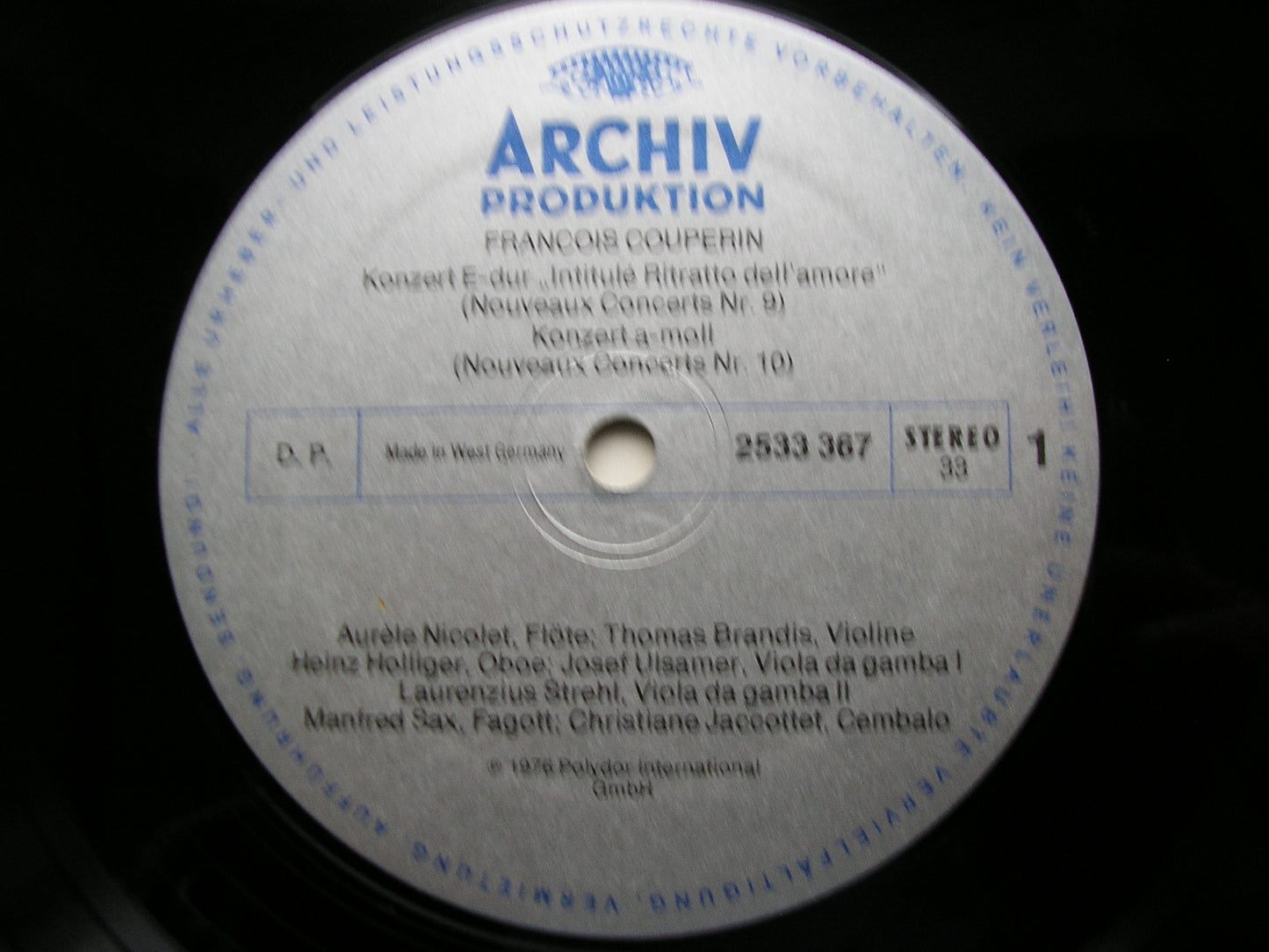 COUPERIN: RITRATTO DELL'AMORE BRANDIS / HOLLIGER / NICOLET / ULSAMER / SAX / JACCOTTET 2533 367