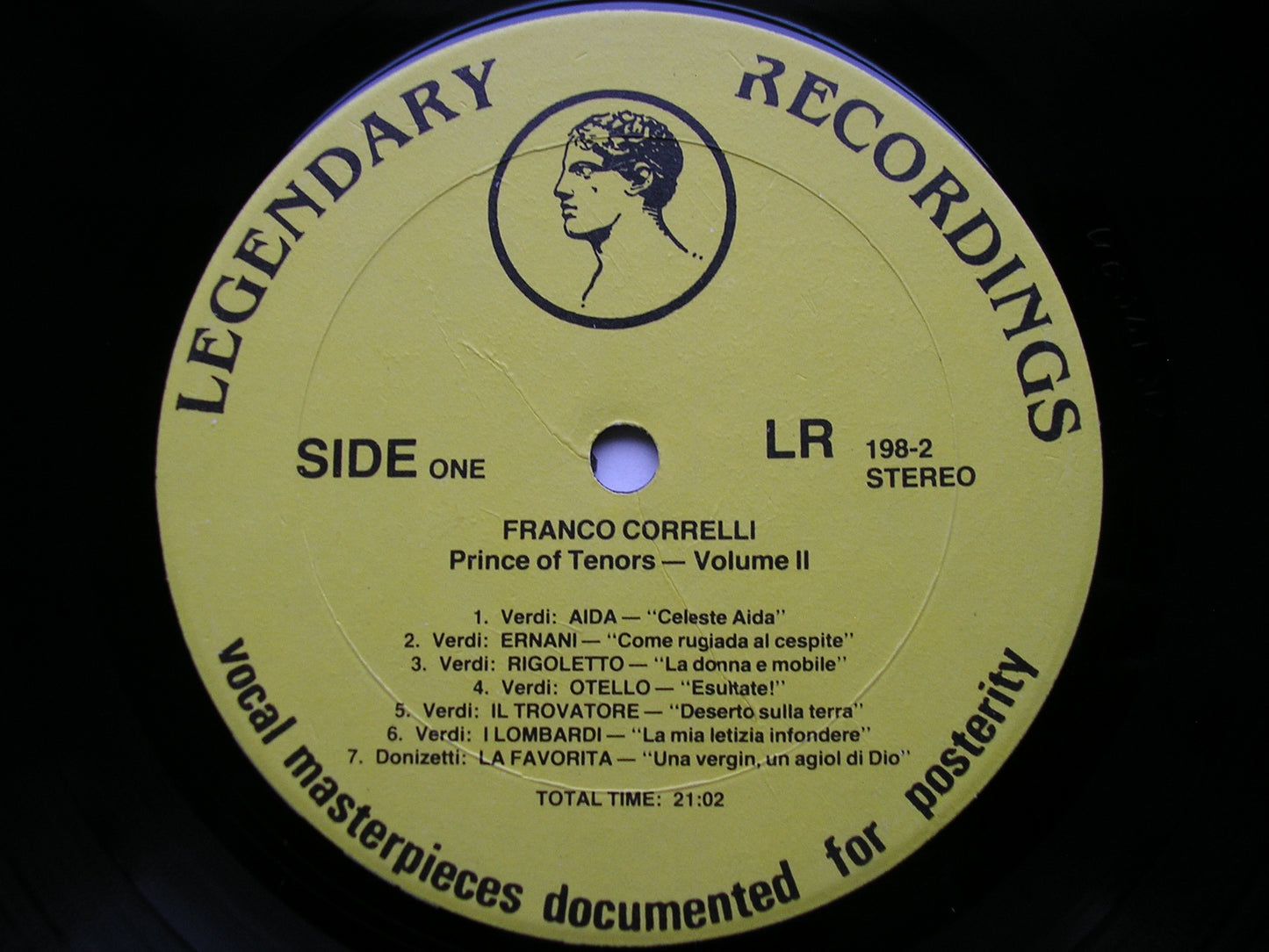 FRANCO CORELLI - PRINCE OF TENORS Volume 2     OPERA ARIAS / SONGS       LR 198-2