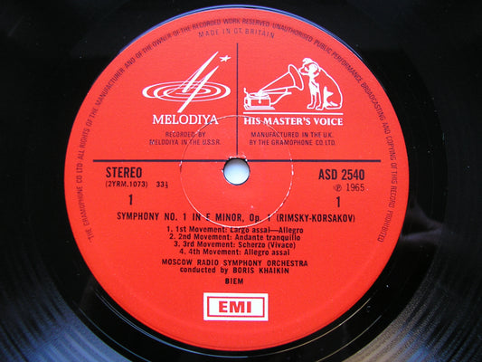 RIMSKY-KORSAKOV: SYMPHONY No. 1 / GLAZOUNOV: SYMPHONY No. 5    USSR SYMPHONY / IVANOV / MOSCOW RADIO SYMPHONY / KHAIKIN     ASD 2540