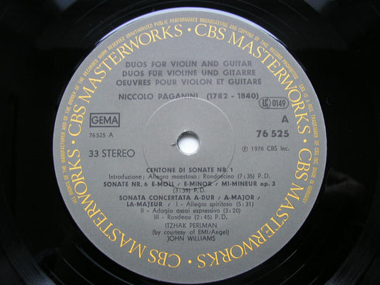 PAGANINI & GIULIANI: DUOS FOR VIOLIN & GUITAR    PERLMAN / WILLIAMS     76525