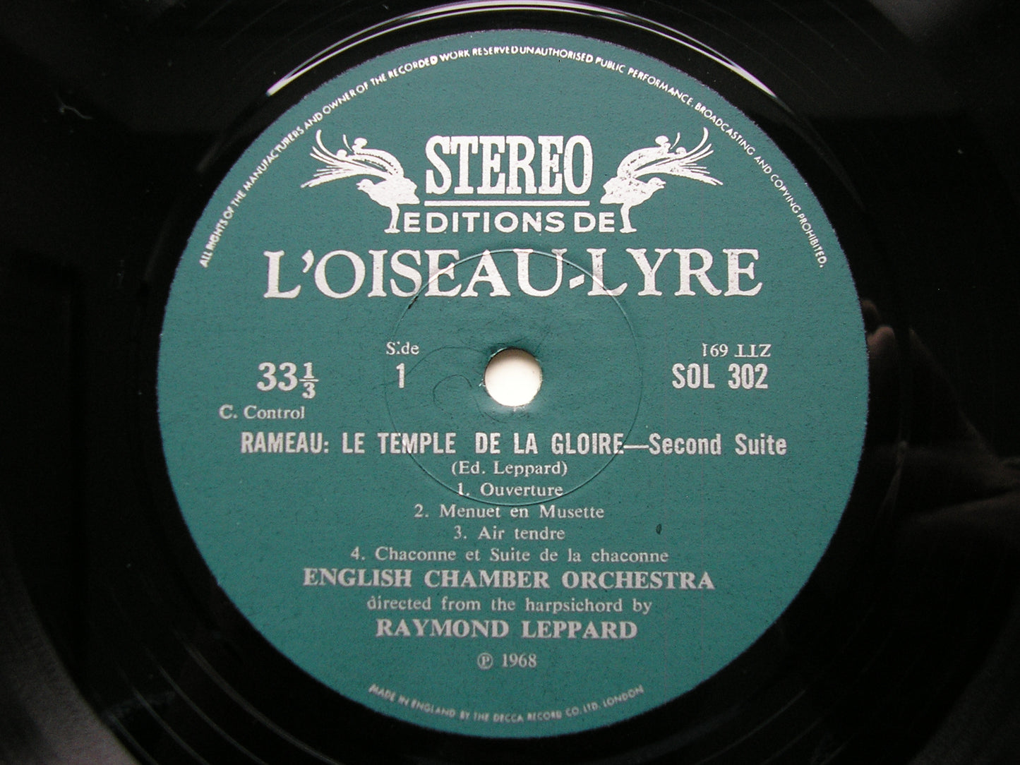 CAMPRA: L'EUROPE GALANT Suite / RAMEAU: LA TEMPLE DE LA GLOIRE Suite     LEPPARD / ENGLISH CHAMBER ORCHESTRA    SOL 302