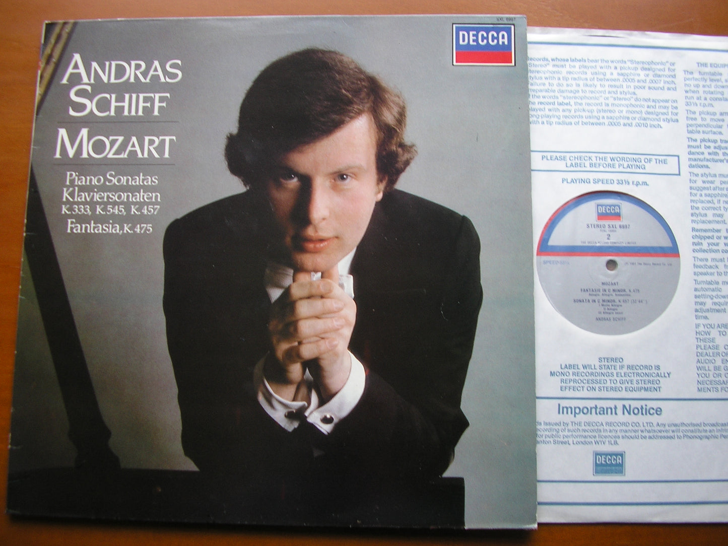 MOZART: PIANO SONATAS K333 / K457 / K545 / FANTASIA K475 ANDRAS SCHIFF SXL 6997