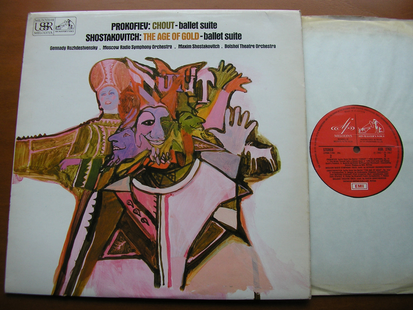 PROKOFIEV: CHOUT ballet suite / SHOSTAKOVICH: THE AGE OF GOLD ballet suite ROZHDESTVENSKY / SHOSTAKOVICH / BOLSHOI / MOSCOW RADIO SYMPHONY ASD 2763