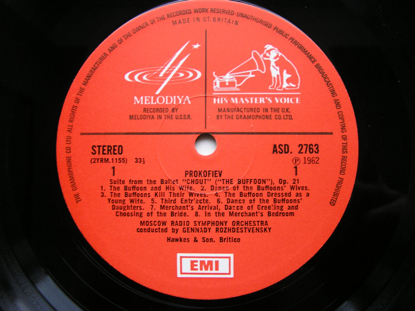PROKOFIEV: CHOUT ballet suite / SHOSTAKOVICH: THE AGE OF GOLD ballet suite ROZHDESTVENSKY / SHOSTAKOVICH / BOLSHOI / MOSCOW RADIO SYMPHONY ASD 2763