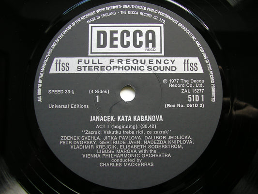 JANACEK: KATYA KABANOVA SODERSTROM / DORSKY / VIENNA PHILHARMONIC / MACKERRAS 2LP D51D2