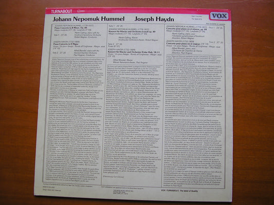 HUMMEL: PIANO CONCERTO / HAYDN: PIANO CONCERTO GALLING / BRENDEL / VCO / ISO / WAGNER / ANGERER TV 334 073